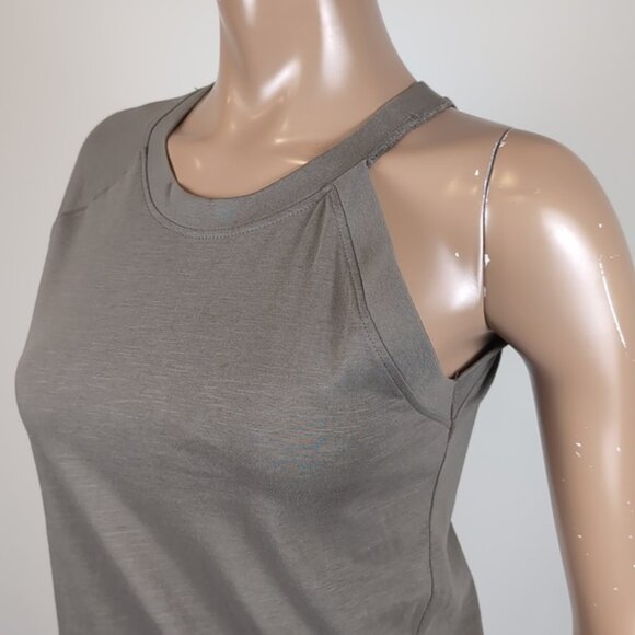 Cloth Asymmetric Tshirt Tank Top Mashup Casual Short Sleeve Tee - Picture 2 of 7